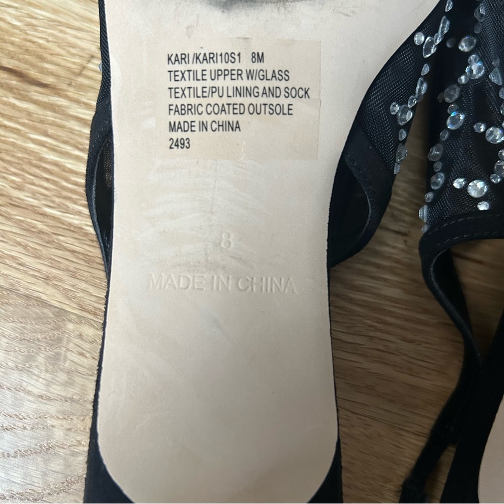 KARI black rhinestone kitten heel - Picture 3 of 10